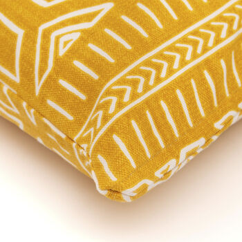 Iman Recycled Cotton Cushion Cover In Yellow, 3 of 4