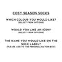 Personalised Autumn Winter Sock Gift Choice Of Six Colours, thumbnail 10 of 10