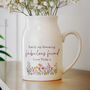 Personalised Wild Flower Jug Vase, thumbnail 3 of 5