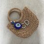 Personalised Ada Bling Half Moon Wicker Basket Drawstring Bag, thumbnail 4 of 6