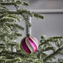 Pink Swirl Christmas Bauble Set Of Four, thumbnail 1 of 3