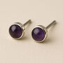 Sterling Silver Amethyst Stud Earrings, thumbnail 1 of 9