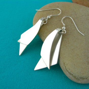 Sail Sailing Sterling Silver Earrings, 2 of 6