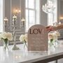Manhattan Acrylic Wedding Love Story Timeline Acrylic Sign, thumbnail 1 of 5