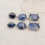 Sapphire, Emerald Sterling Silver Earrings, thumbnail 3 of 8