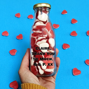 Personalised Heart Sweets Bottle, 3 of 4