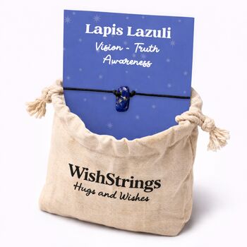 Lapis Lazuli Wish Bracelet Truth Gift, 2 of 3