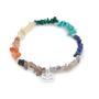 Sana Rough Cut Chakra Gemstone Stretch Bracelet, thumbnail 2 of 7