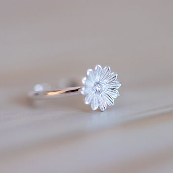 Sterling Silver Flower Toe Ring, 6 of 6