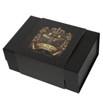 Mens Luxury Green Floral Tie Gift Box Set, 3 of 4