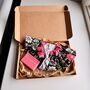 Black Floral Bath Hat Passionfruit Marseilles Soap Gift Set, thumbnail 1 of 5