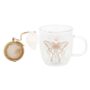 Tea Gifts Double Wall Glass Mug With Quartz Tea Infuser, thumbnail 7 of 9