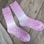 Embroidered Pink Cosy Socks, thumbnail 2 of 3