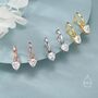 Sterling Silver Trillion Cut Cz Hoop Earrings, thumbnail 6 of 12