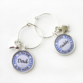Personalised Father's Wine Charm, 3 of 7
