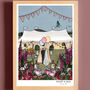 Wedding Marquee Personalised Fine Art Print, thumbnail 3 of 3