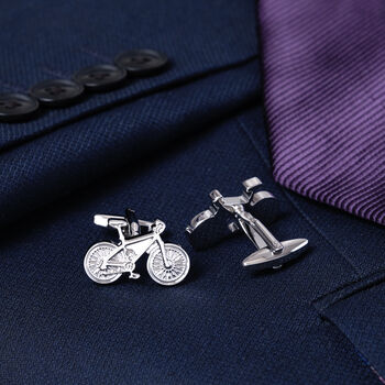 Cycling Bicycle Cufflinks, 2 of 5