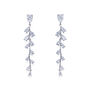 Willow Rhodium, Gold Or Rose Gold Plated Vine Earrings, thumbnail 3 of 11