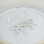 Sterling Silver Bow Hoops, thumbnail 2 of 3