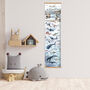 Personalised Ocean Animals Height Chart, thumbnail 1 of 6