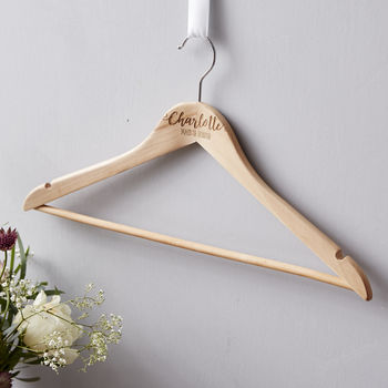 Wooden Personalised Maid Of Honour Hanger, 2 of 3