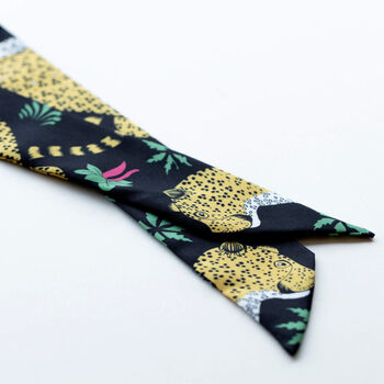 Cheetah Print Slim Tie By Studio Hop