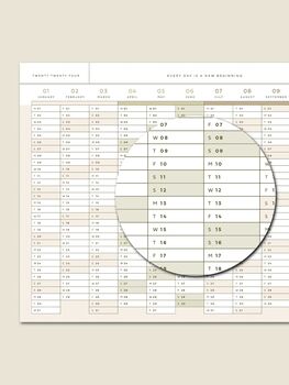 Large A2 Year View 2024 Wall Planner, Landscape, 5 of 9