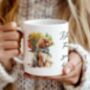 Personalised King Charles Spaniel Autumn Dog Walk Keepsake Gift Mug, thumbnail 1 of 2