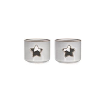 Pair Of Ceramic Star Tealight Holders, 3 of 3