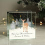 Personalised Christmas Glass Tea Light Holder, thumbnail 2 of 4