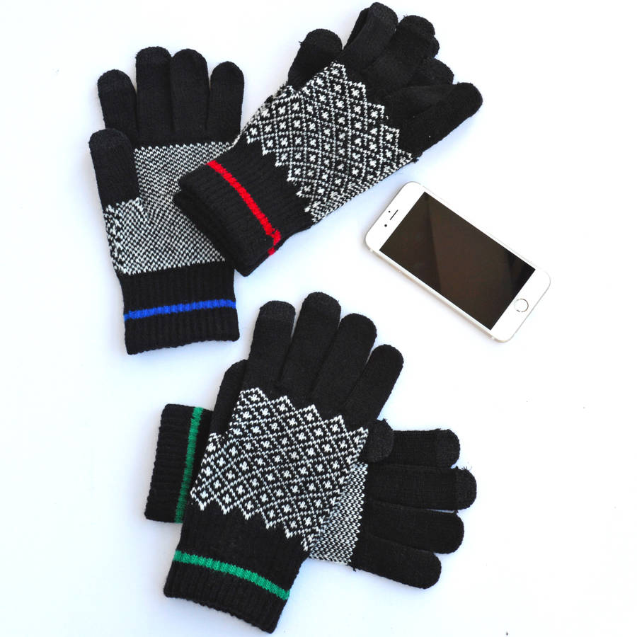 Touchscreen Chunky Knit Gloves By Solesmith