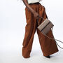 Nude Nappa Leather Crossbody Handbag With Strap, thumbnail 3 of 5