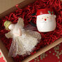 Angel Light Up Tree Topper And Santa Snack Mug Gift Box, thumbnail 1 of 7