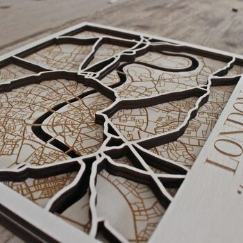 Personalised Wooden Location Map, 7 of 8