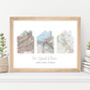 Personalised Three Favourite UK Locations Map Print, thumbnail 4 of 9