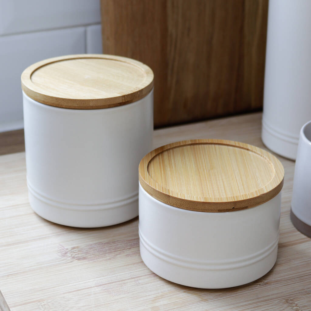 Ivory Ceramic Storage Canister By Marquis & Dawe | notonthehighstreet.com