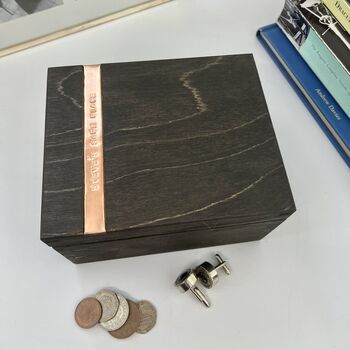 Personalised Wooden Cufflink Trinket Box, 11 of 12