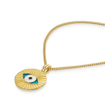Eye Of Providence Necklace 18 K Gold Plated Silver, 5 of 8