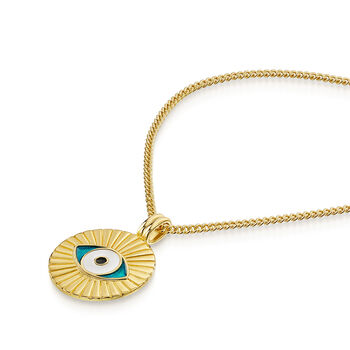 Eye Of Providence Necklace 18 K Gold Plated Silver, 6 of 10