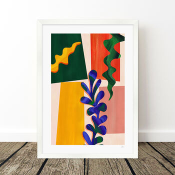 Colourful Abstract Leaf Prints Set Of Three, 6 of 11