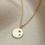 9ct Gold Mini Confetti Birthstone Disc Necklace, thumbnail 2 of 7