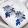 Blue Crystal Statement Earrings, thumbnail 1 of 4