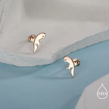 Sterling Silver Jumping Fox Stud Earrings, 6 of 12