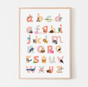 Lowercase Animal Alphabet Print, 7 of 11