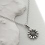 Sterling Silver Oxidised Delicate Daisy Necklace, thumbnail 4 of 8