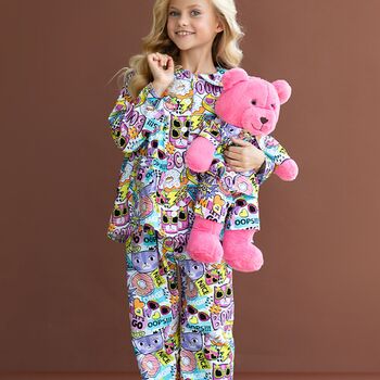 Gatto Pyjama Set With Matching Teddy Bear Set, 7 of 9
