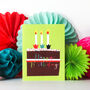Mini Green Happy Birthday Cake Card, thumbnail 3 of 4