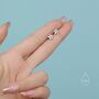 Sterling Silver Tiny Little Forget Me Not Flower Screw Back Earrings, thumbnail 7 of 12