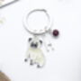 Pug Personalised Keyring Dog Owner Gift, thumbnail 2 of 11
