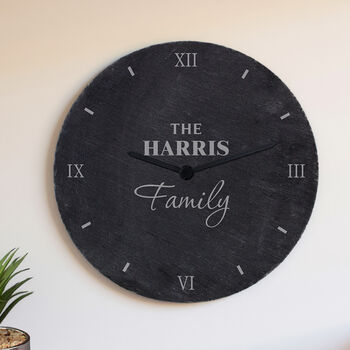 Personalised Family Slate Clock, 3 of 5